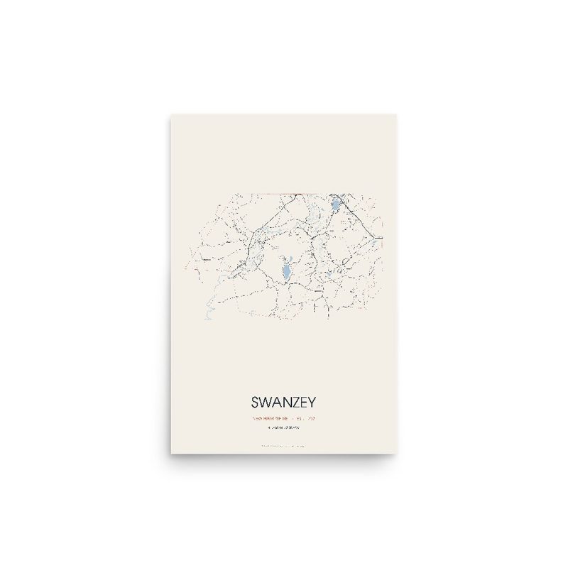 Swanzey Street Map Poster · Linen