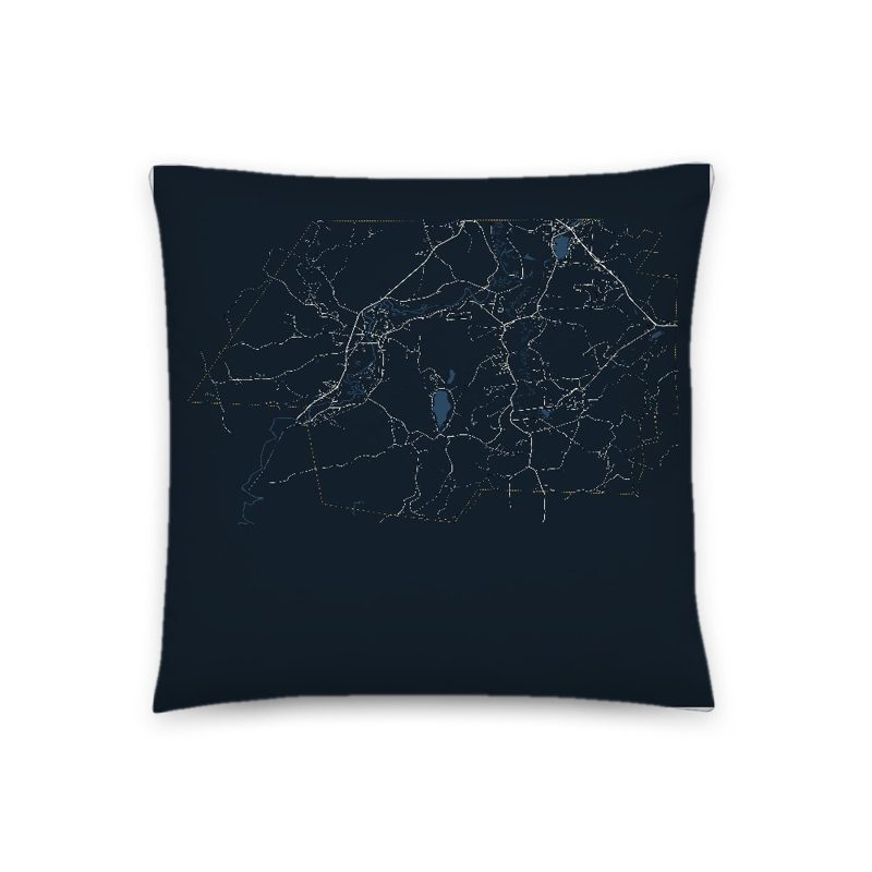 Swanzey Map Throw Pillow