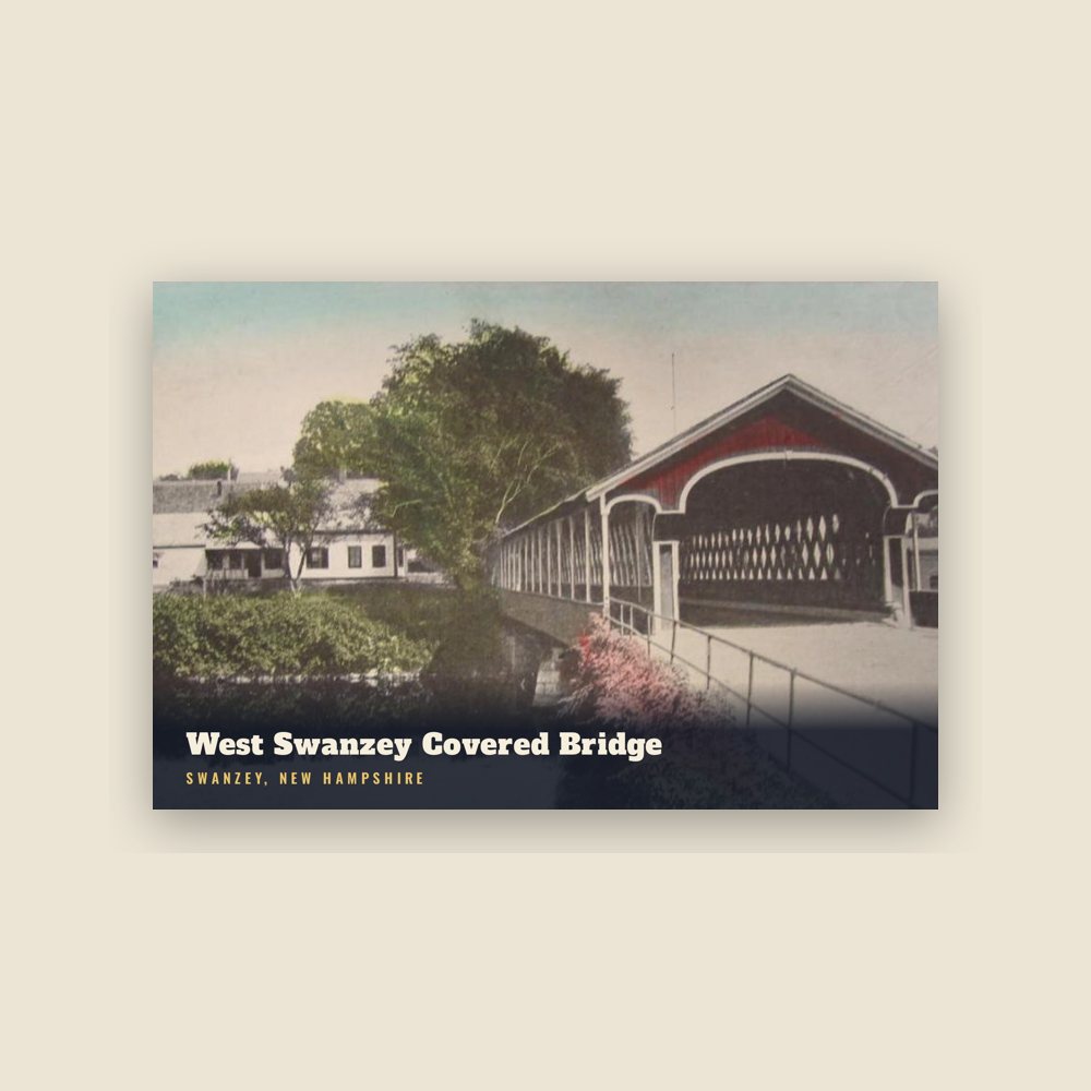 Swanzey West Swanzey Covered Bridge Postcard