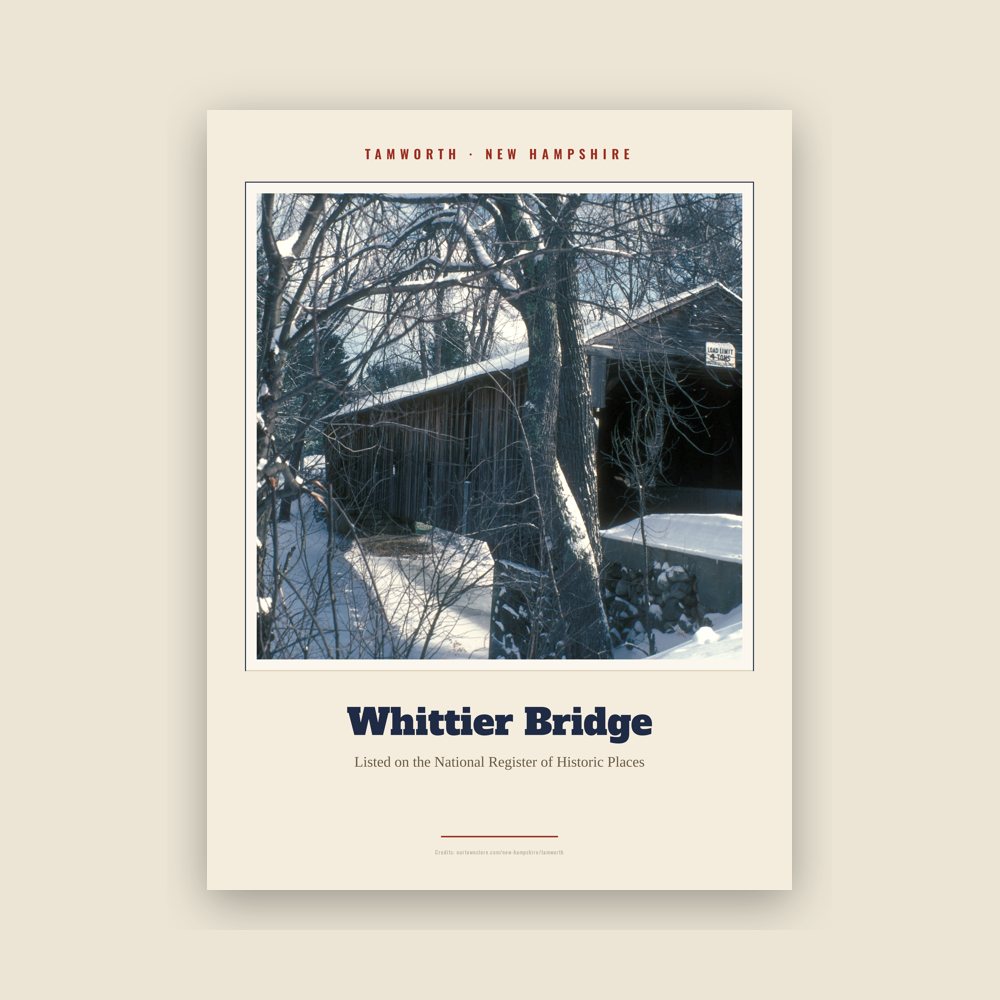 Tamworth Whittier Bridge Landmark Print