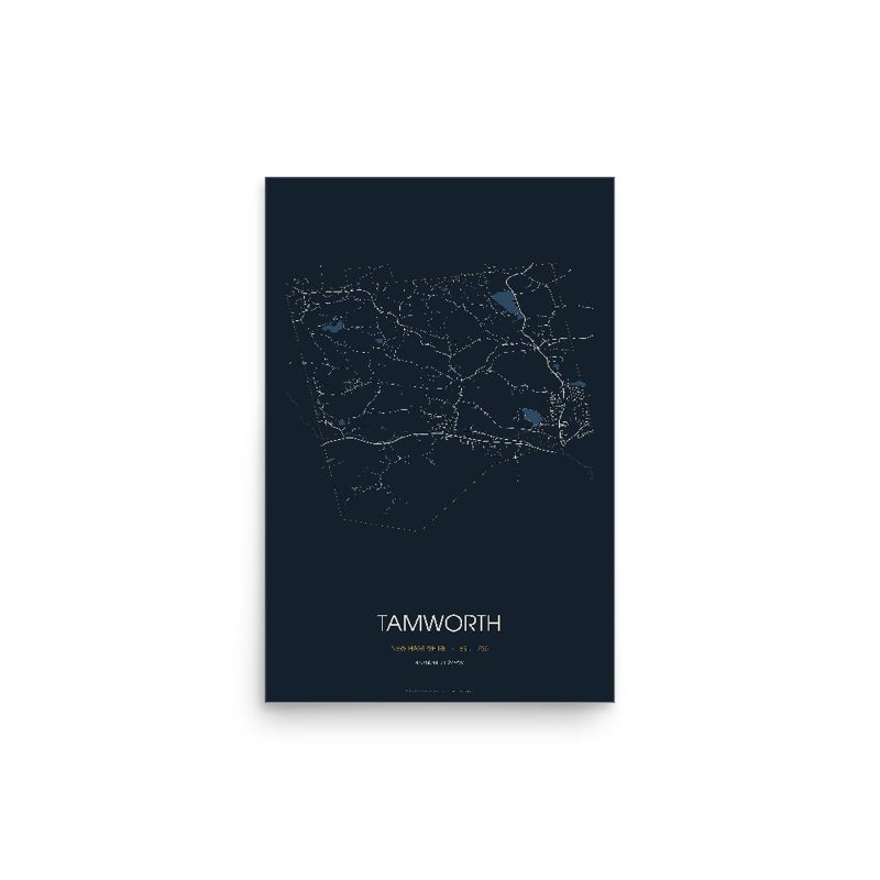Tamworth Street Map Poster · Midnight