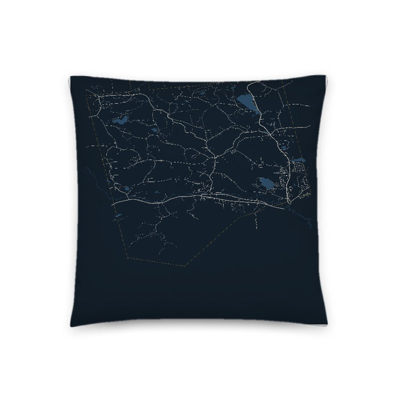 Tamworth Map Throw Pillow