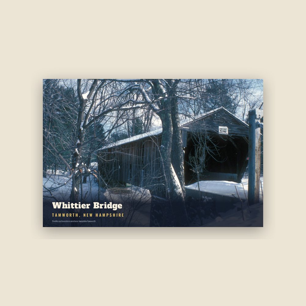 Tamworth Whittier Bridge Postcard