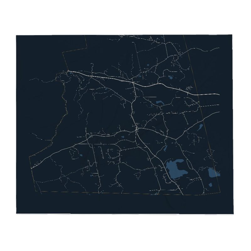 Temple Street Map Throw Blanket