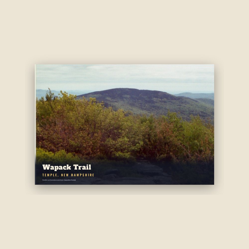 Temple Wapack Trail Postcard