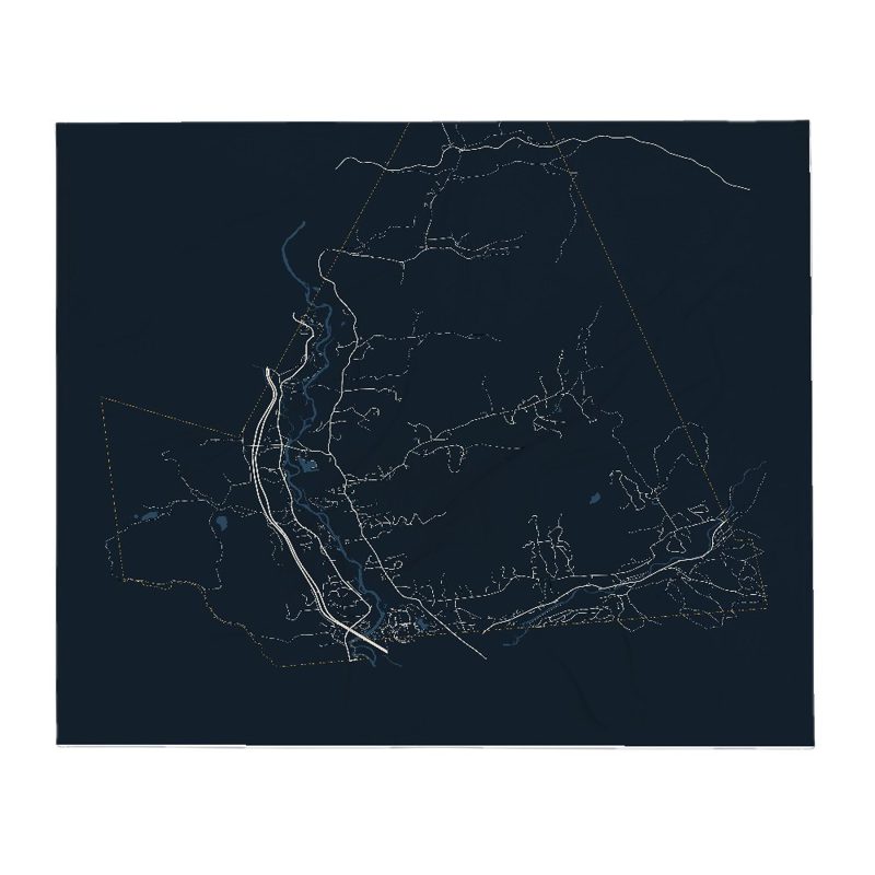 Thornton Street Map Throw Blanket