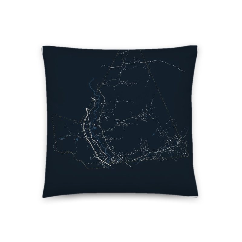 Thornton Map Throw Pillow