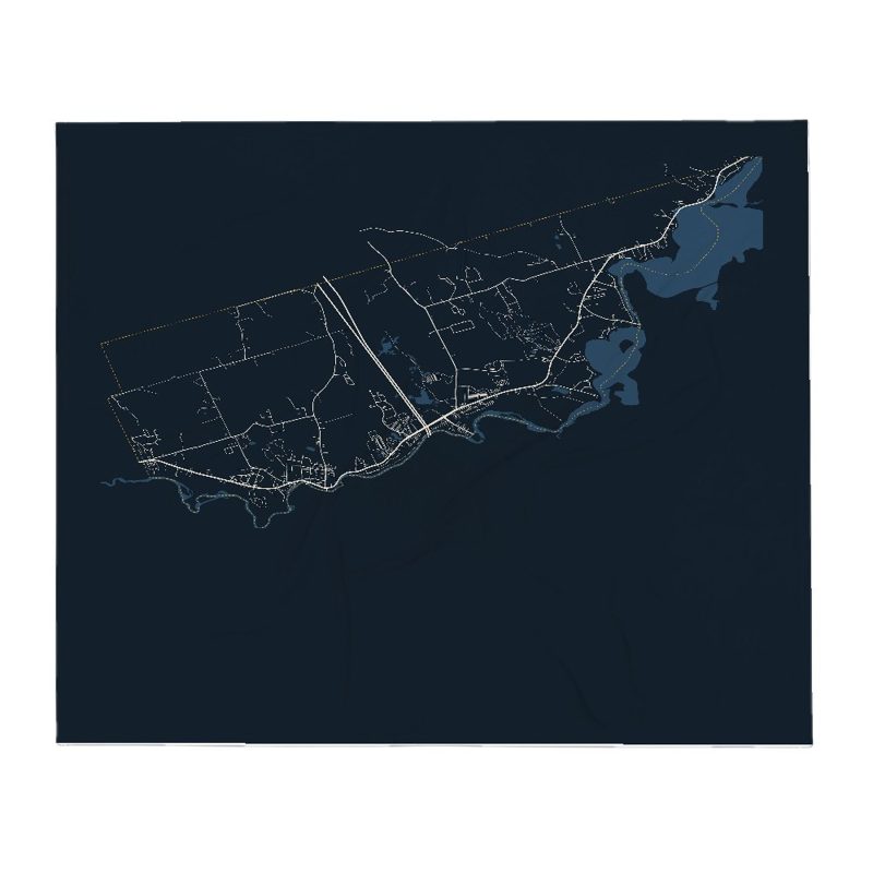Tilton Street Map Throw Blanket