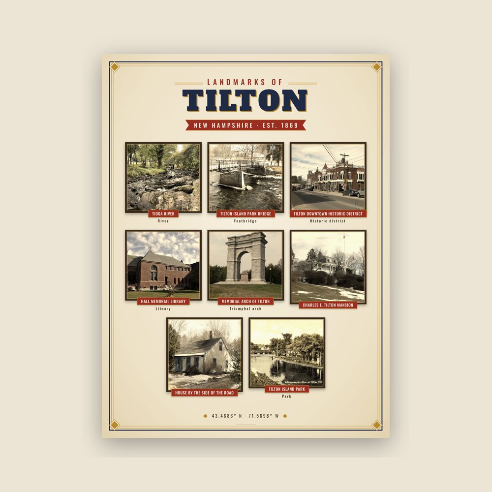 Tilton Landmarks Photo Poster