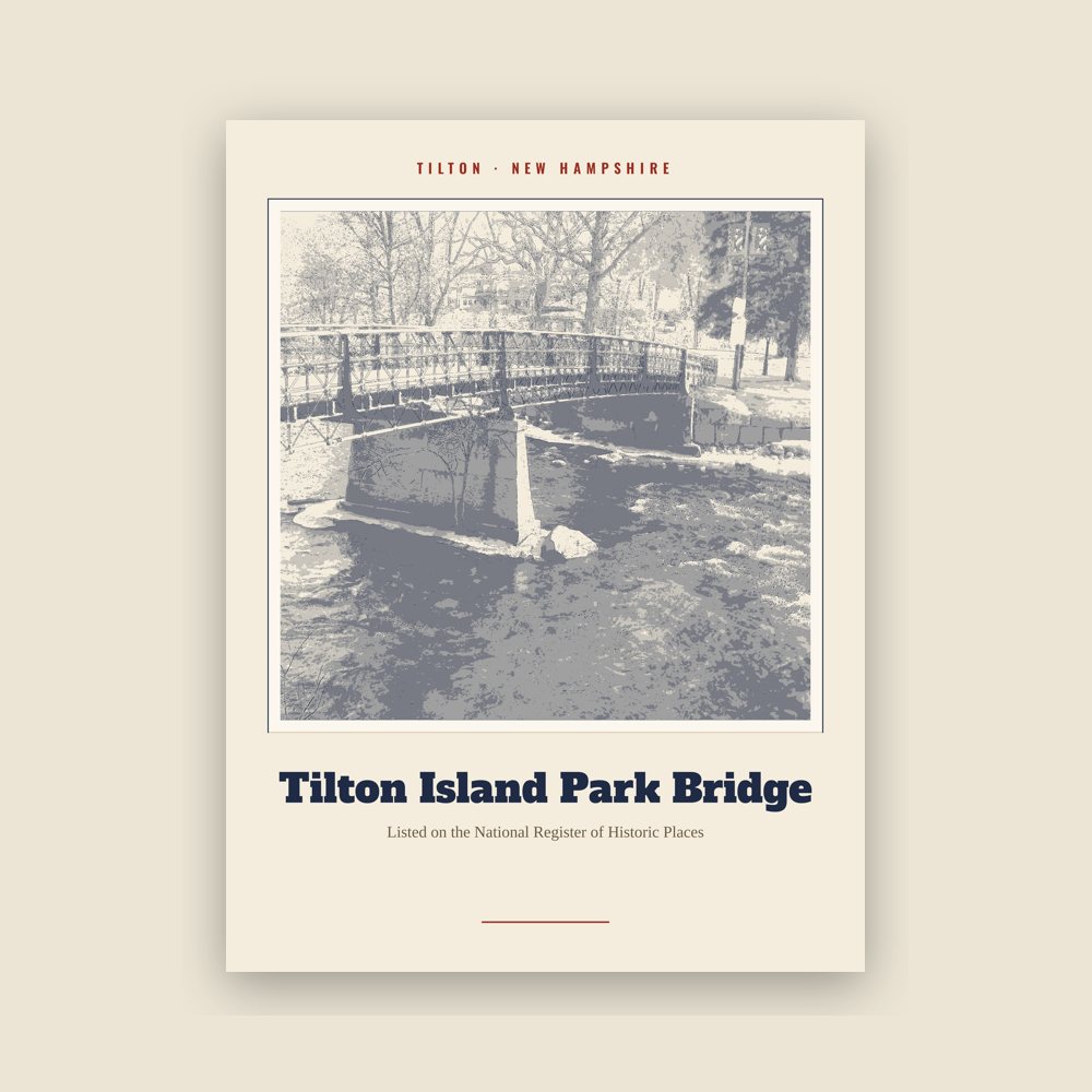 Tilton Tilton Island Park Bridge Landmark Print