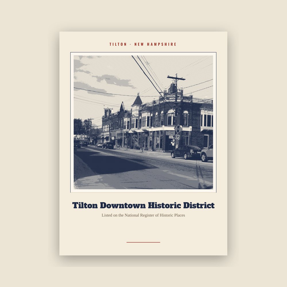 Tilton Tilton Downtown Historic District Landmark Print