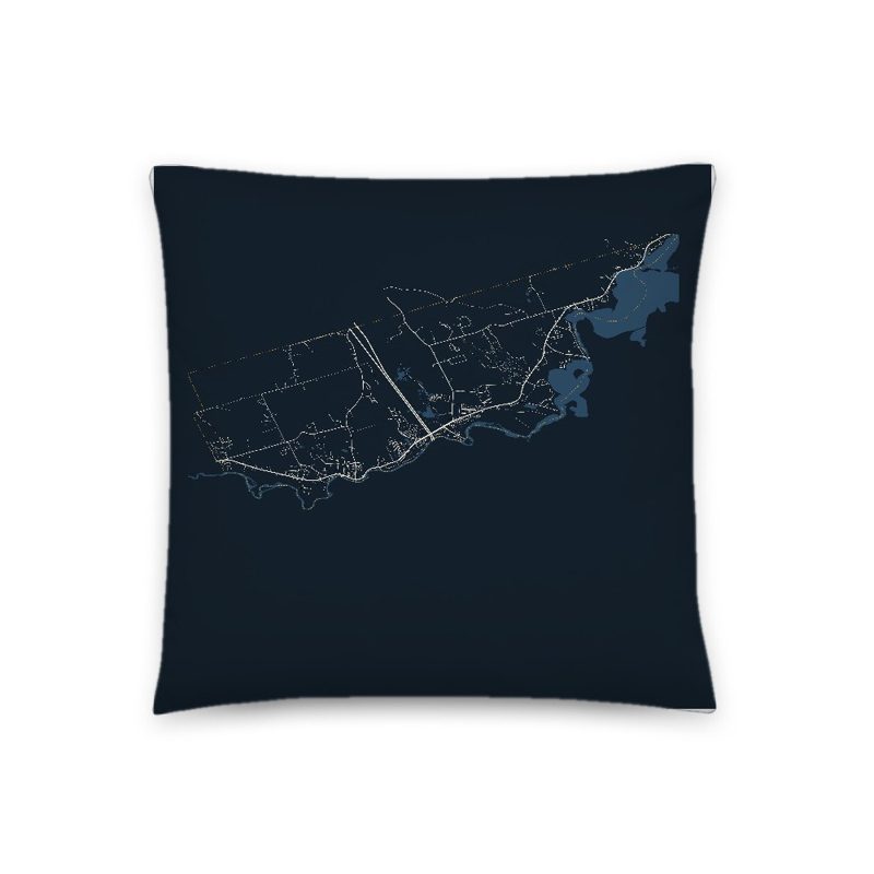 Tilton Map Throw Pillow