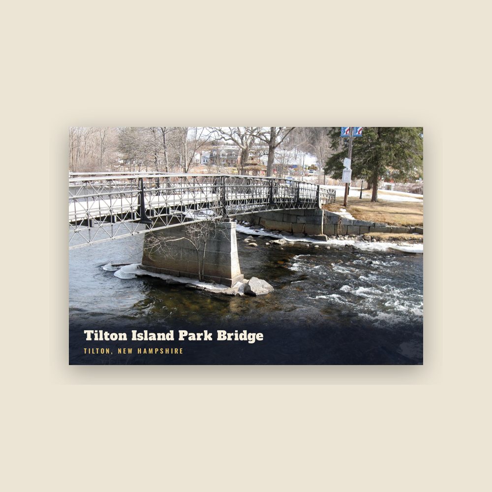 Tilton Tilton Island Park Bridge Postcard