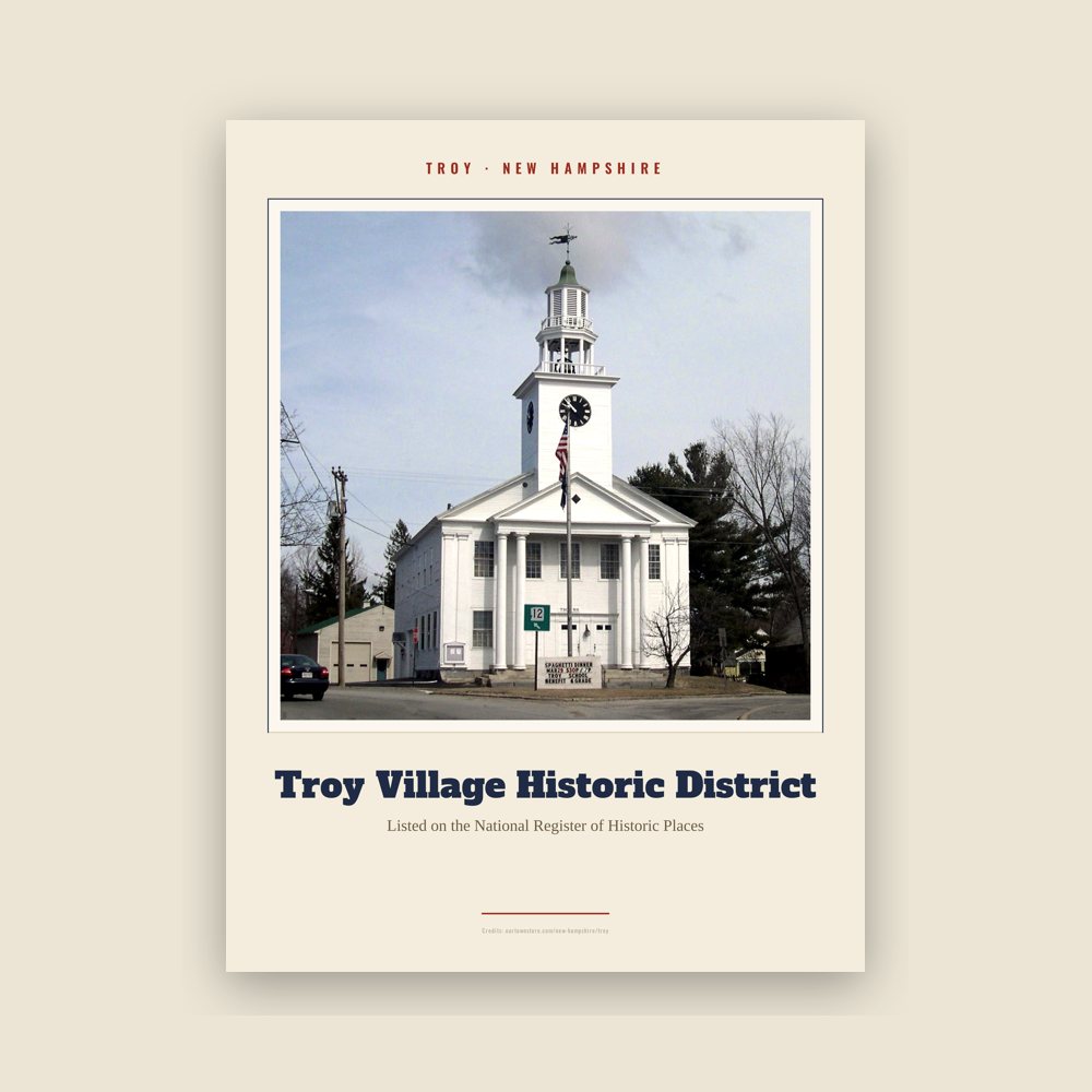 Troy Troy Village Historic District Landmark Print