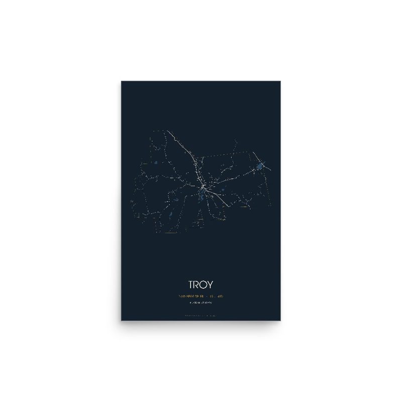Troy Street Map Poster · Midnight