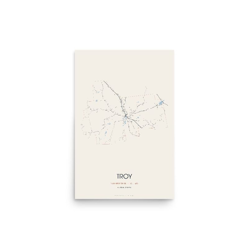 Troy Street Map Poster · Linen