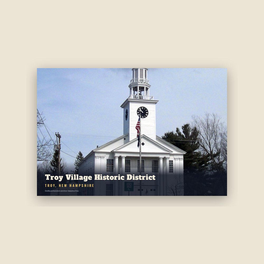 Troy Troy Village Historic District Postcard