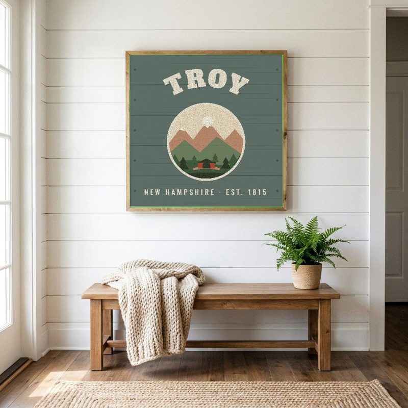 Troy Hometown Wood Sign