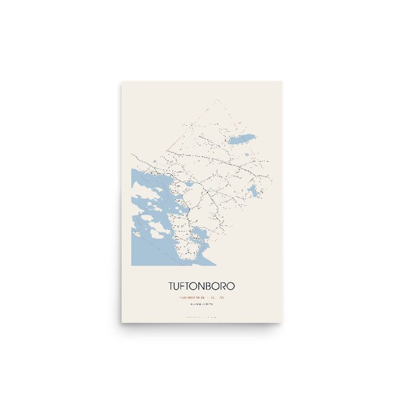 Tuftonboro Street Map Poster · Linen