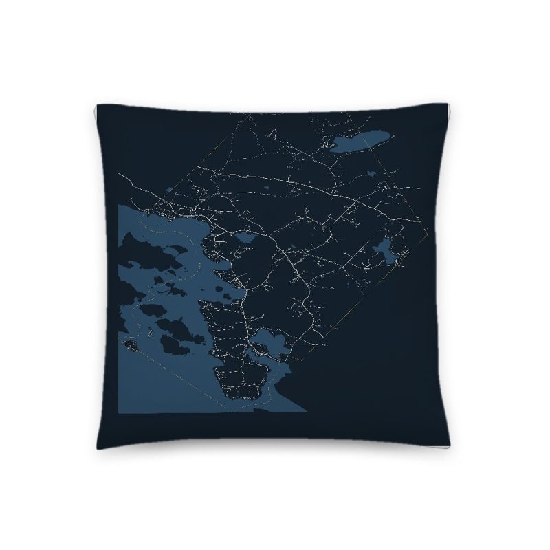 Tuftonboro Map Throw Pillow