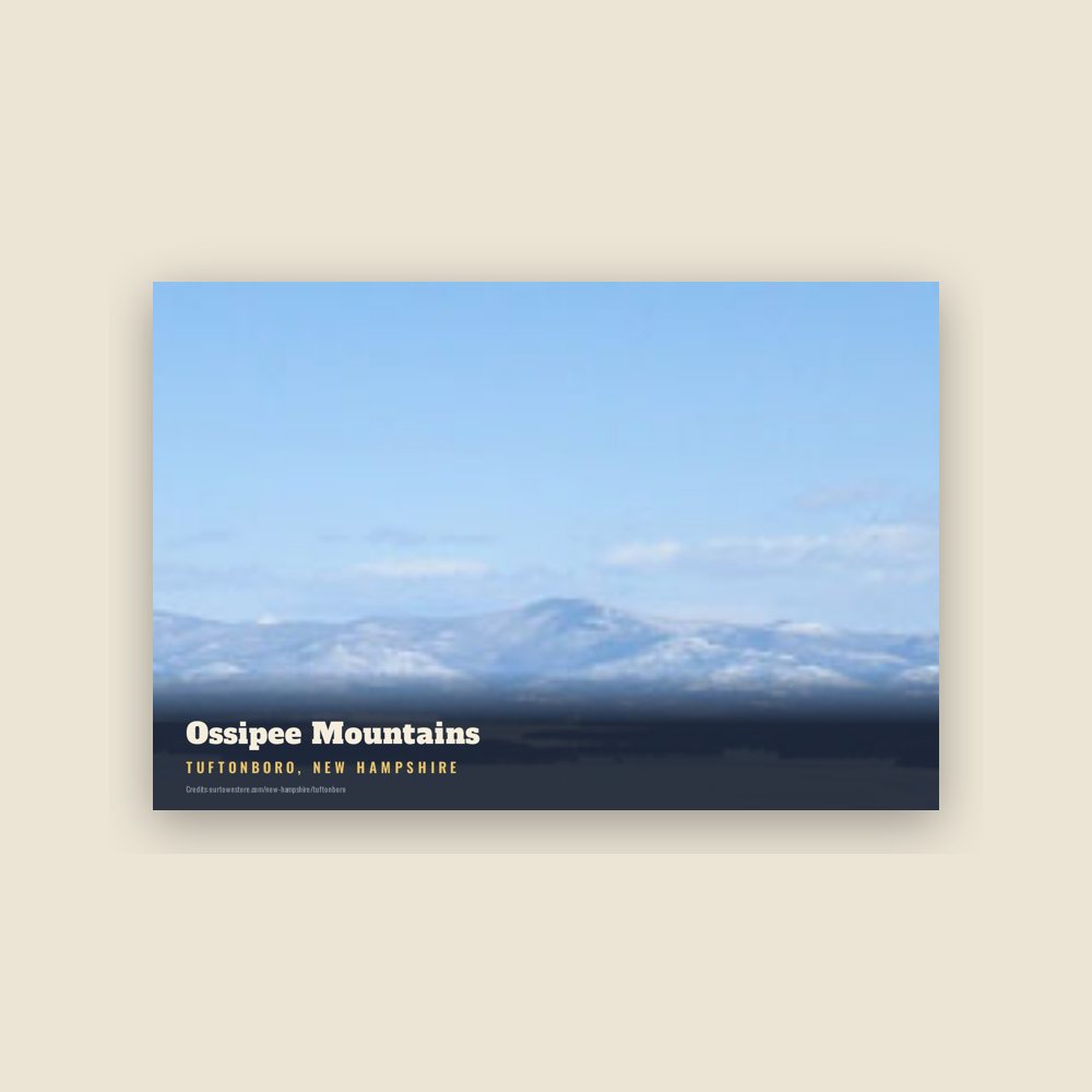 Tuftonboro Ossipee Mountains Postcard