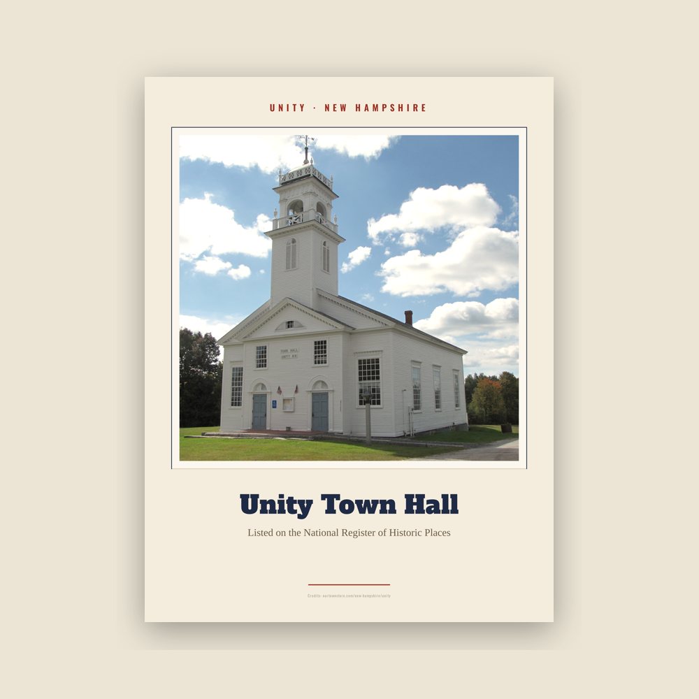 Unity Unity Town Hall Landmark Print