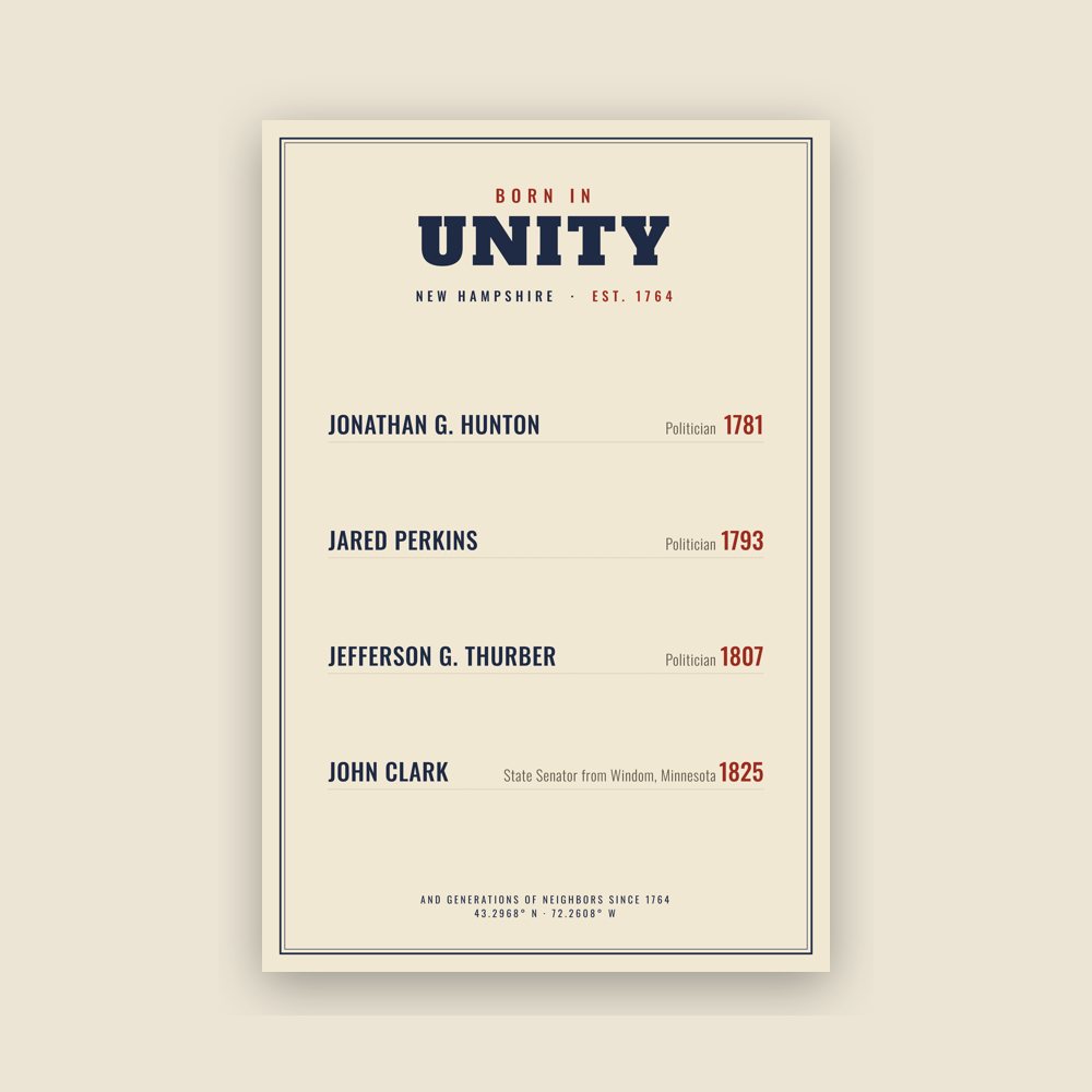 Unity “Born In” Poster