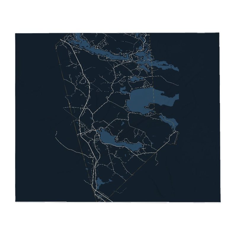Wakefield Street Map Throw Blanket