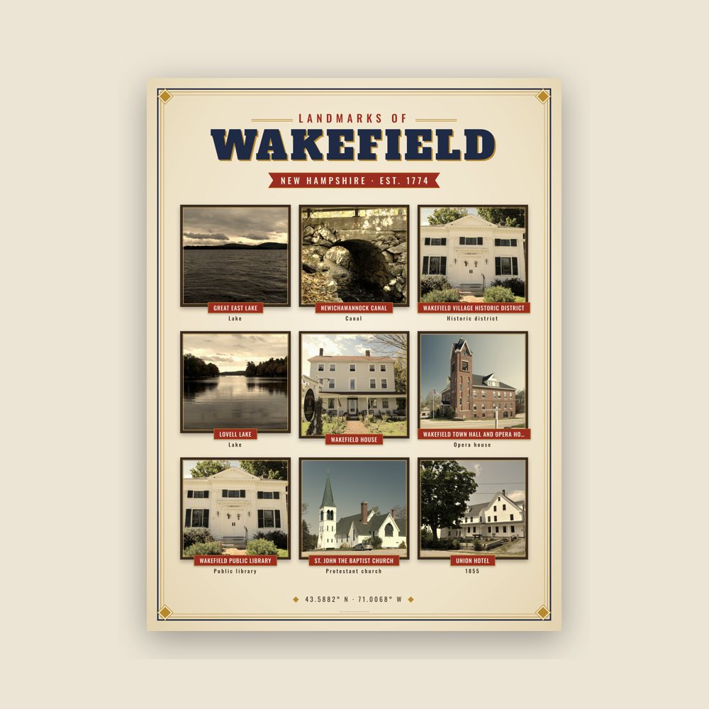 Wakefield Landmarks Photo Poster