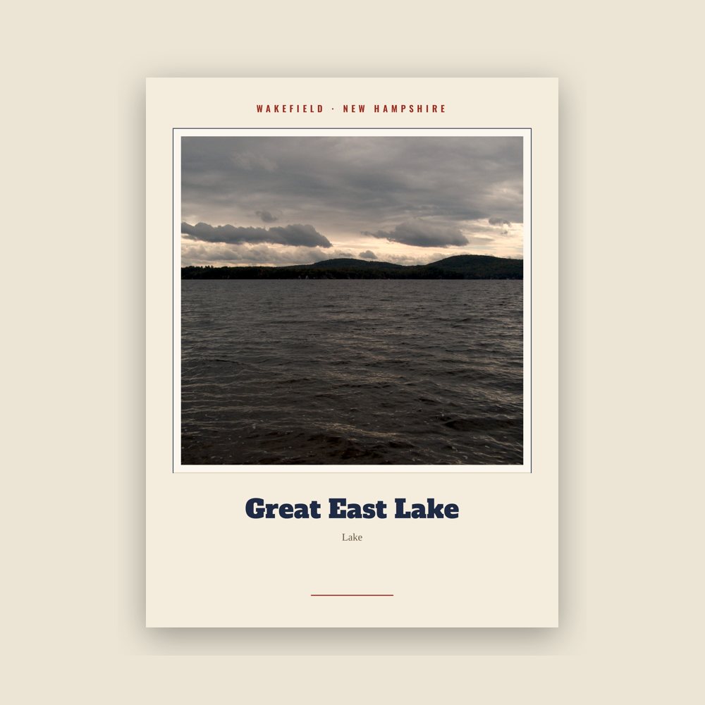 Wakefield Great East Lake Landmark Print