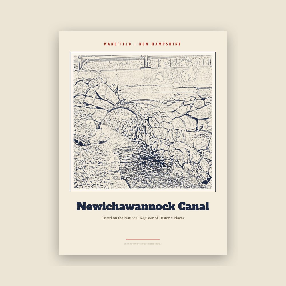 Wakefield Newichawannock Canal Landmark Print