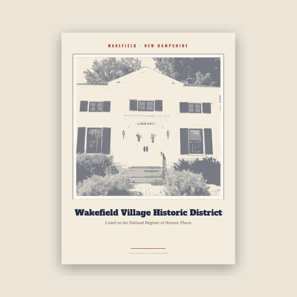 Wakefield Wakefield Village Historic District Landmark Print
