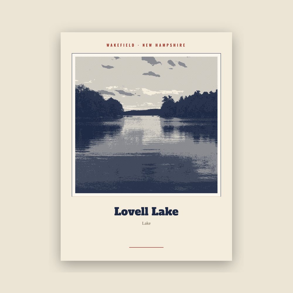 Wakefield Lovell Lake Landmark Print