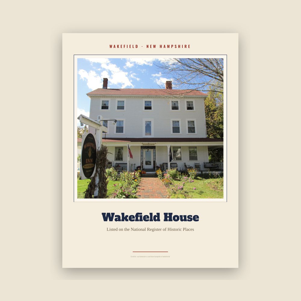 Wakefield Wakefield House Landmark Print