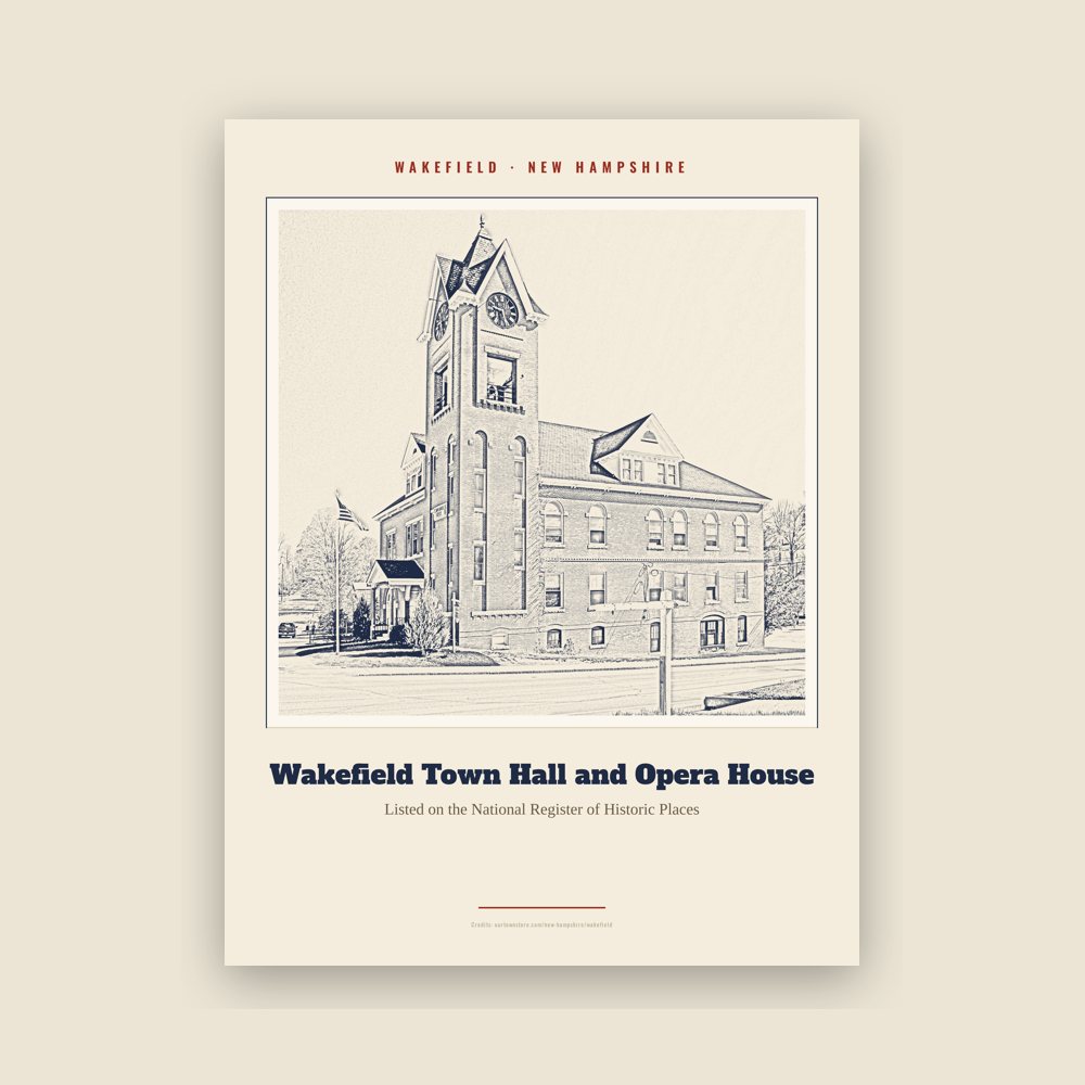 Wakefield Wakefield Town Hall and Opera House Landmark Print