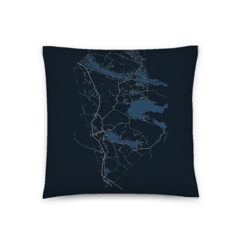 Wakefield Map Throw Pillow
