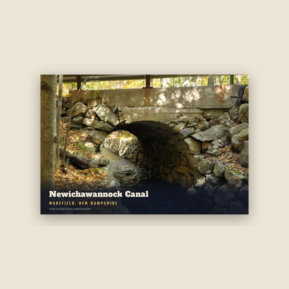Wakefield Newichawannock Canal Postcard