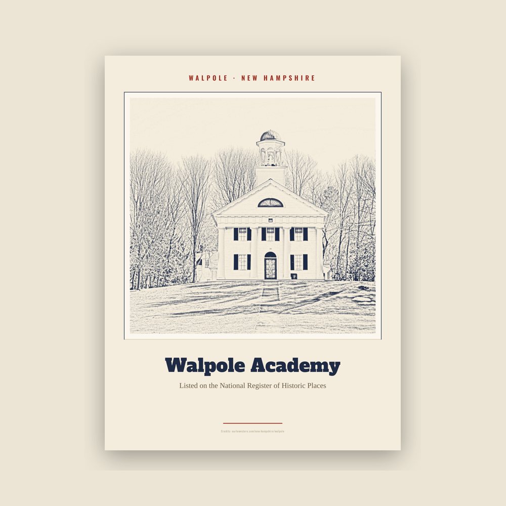 Walpole Walpole Academy Landmark Print