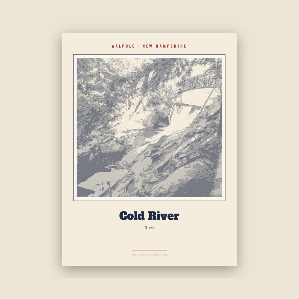 Walpole Cold River Landmark Print