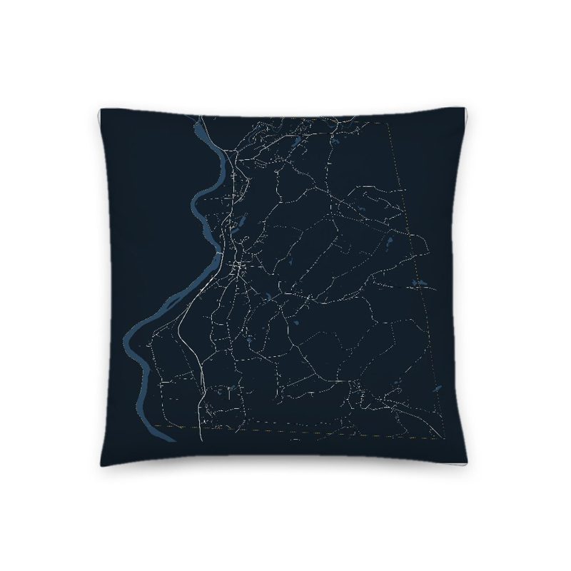 Walpole Map Throw Pillow