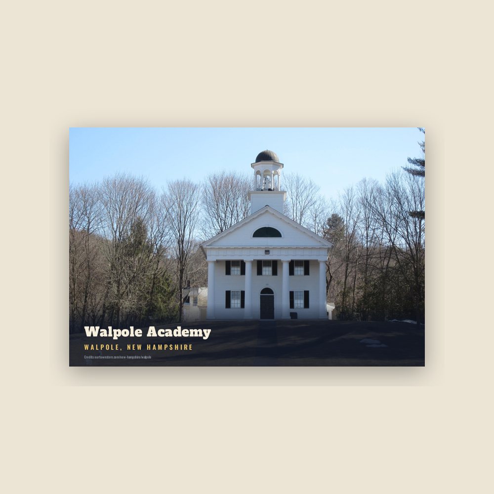 Walpole Walpole Academy Postcard