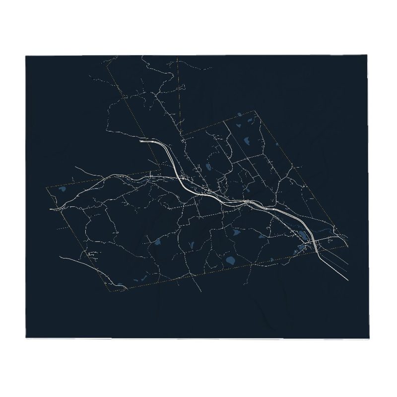 Warner Street Map Throw Blanket