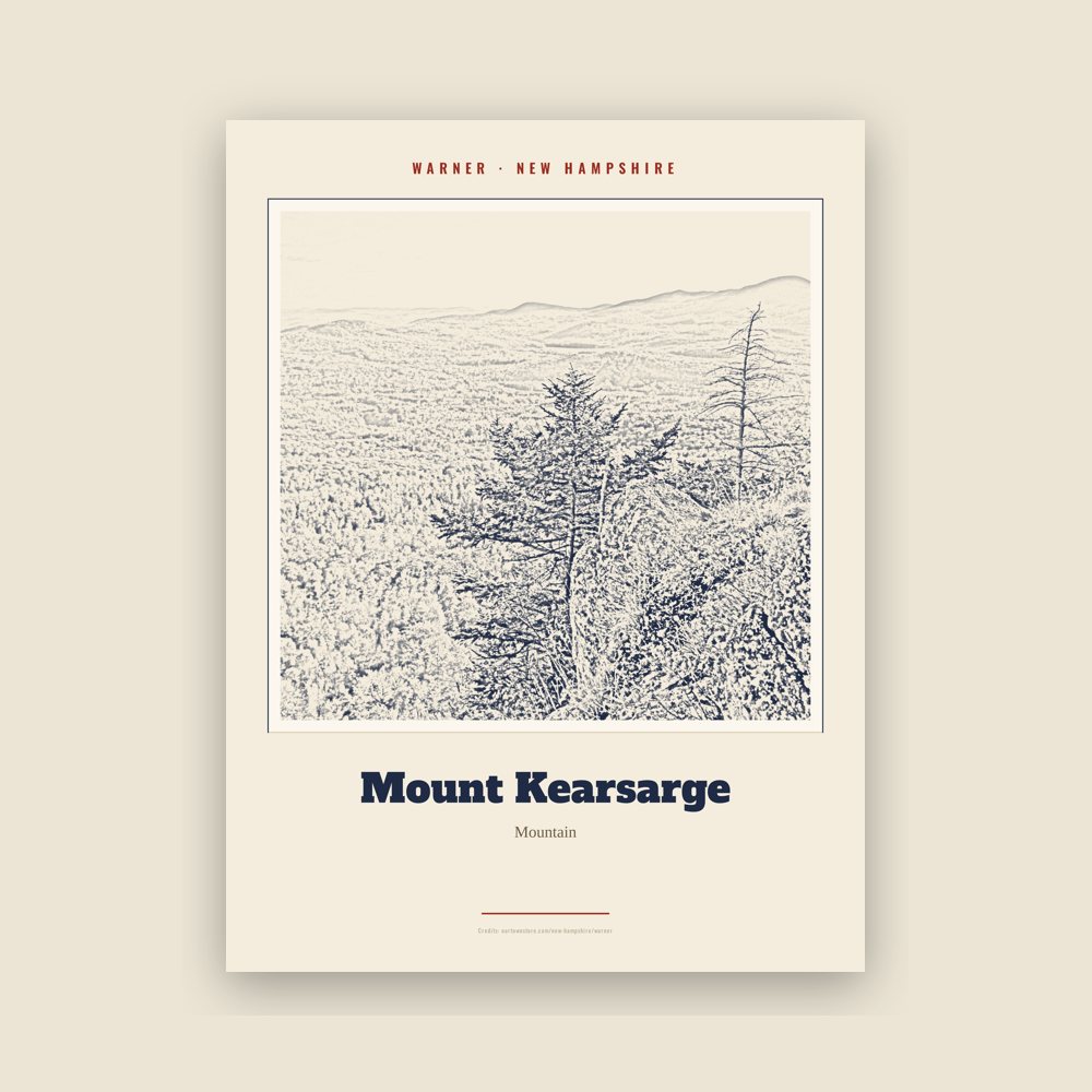 Warner Mount Kearsarge Landmark Print
