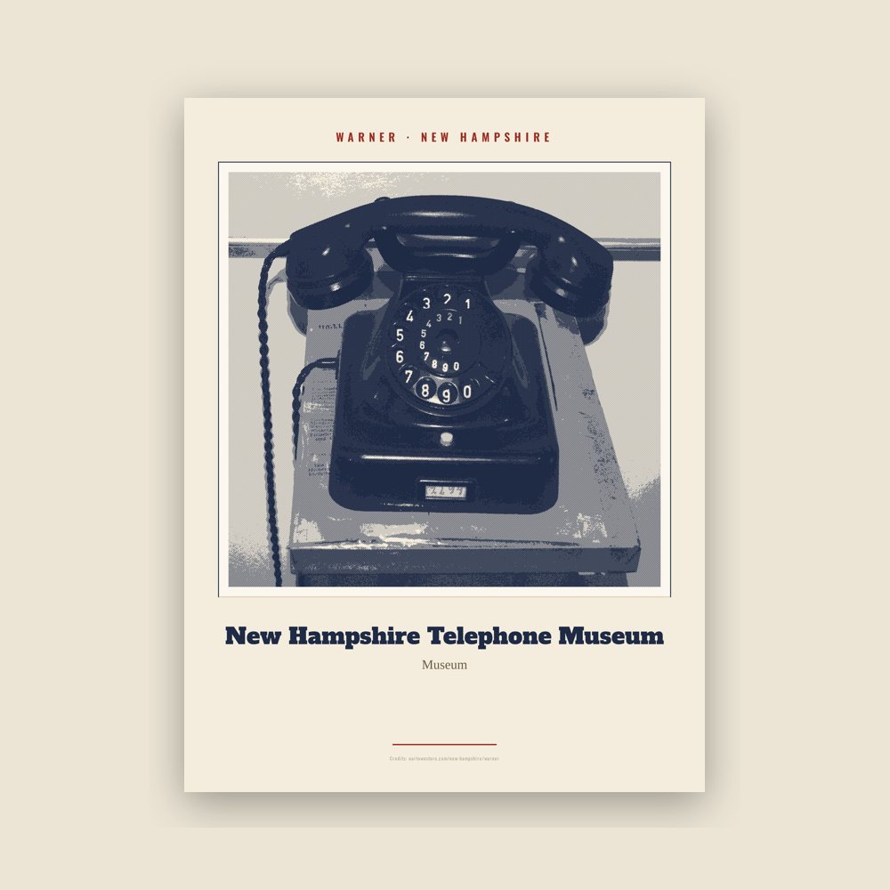 Warner New Hampshire Telephone Museum Landmark Print