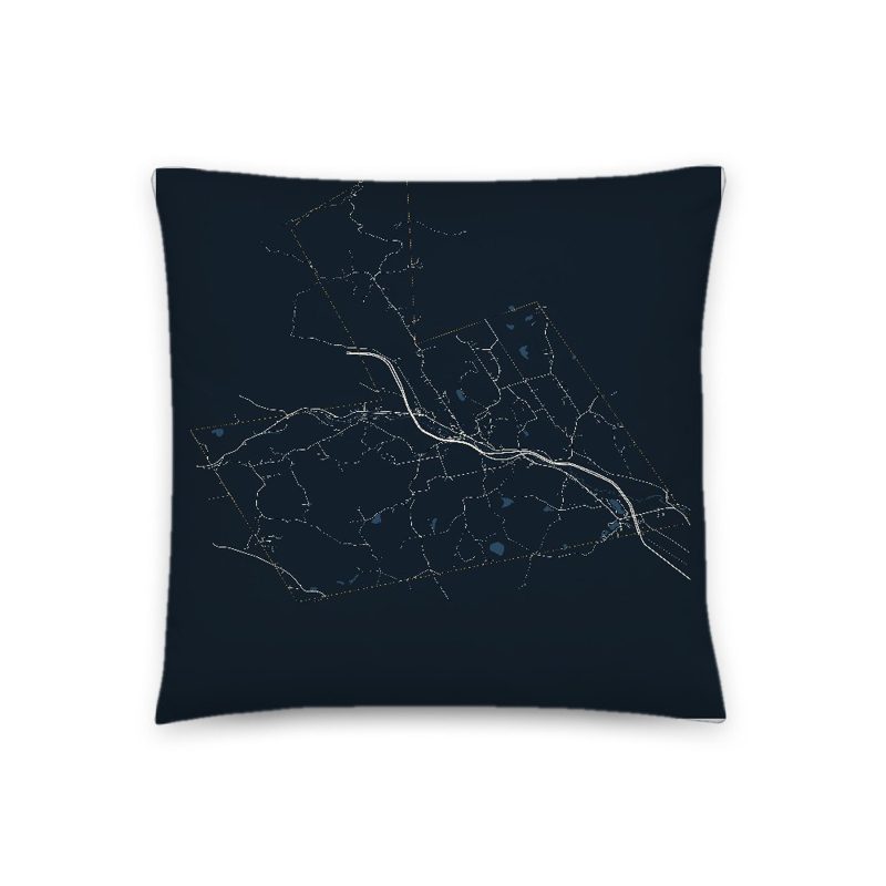 Warner Map Throw Pillow