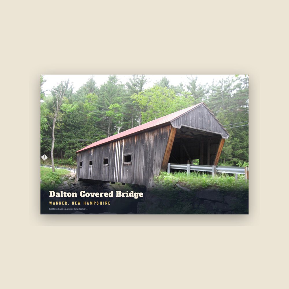 Warner Dalton Covered Bridge Postcard