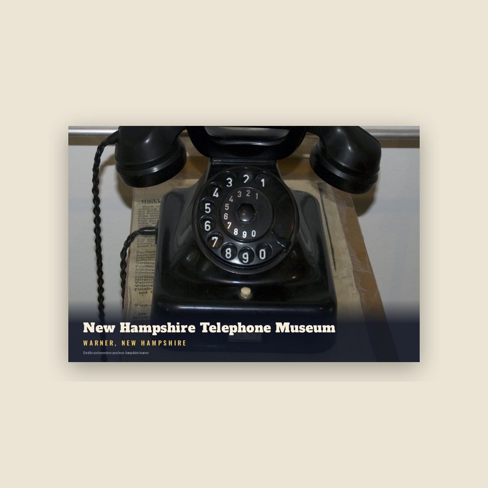 Warner New Hampshire Telephone Museum Postcard
