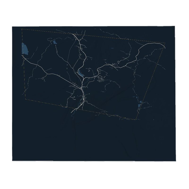 Warren Street Map Throw Blanket