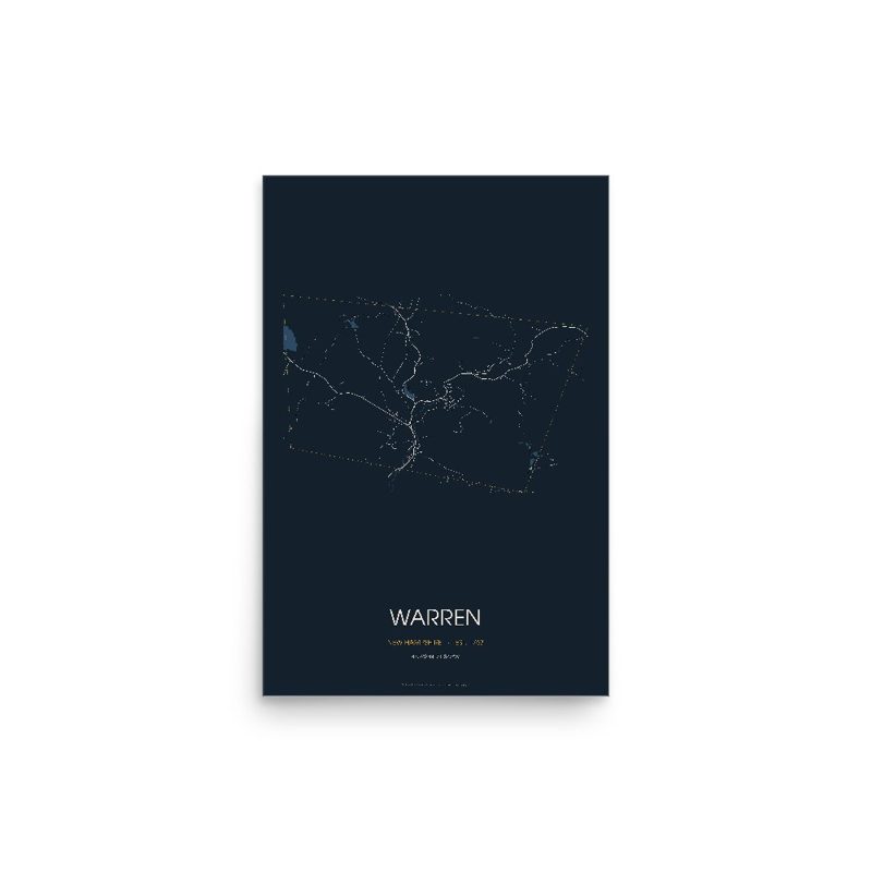 Warren Street Map Poster · Midnight