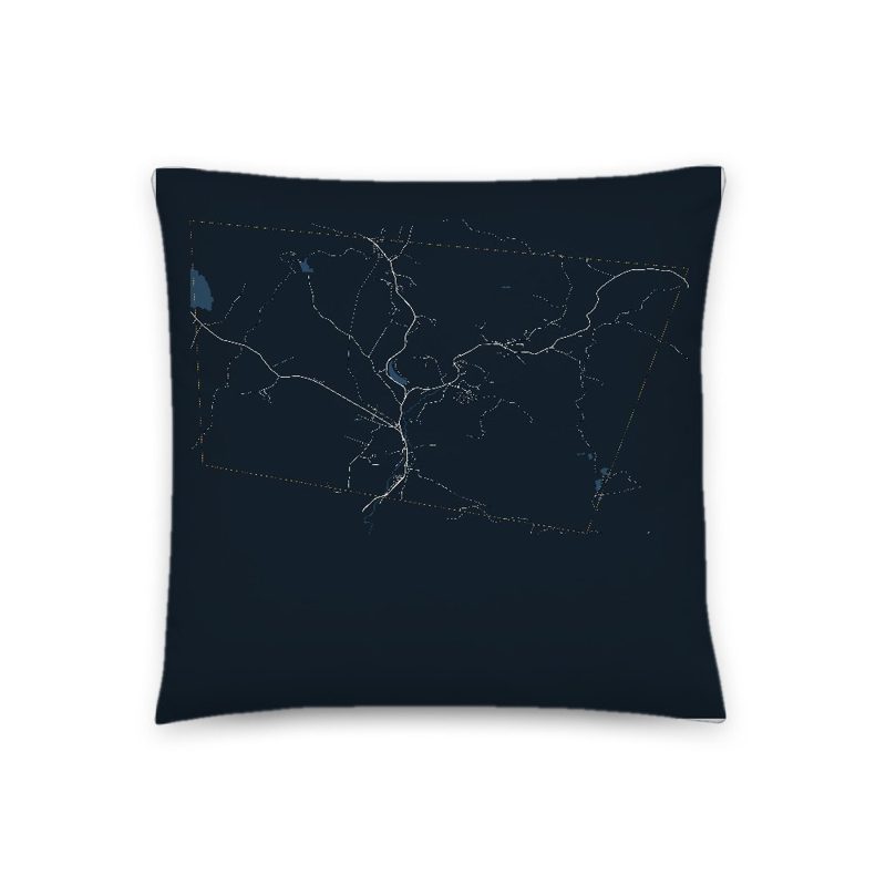 Warren Map Throw Pillow